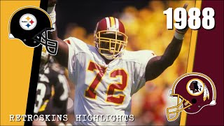 1988 RetroSkins Highlights Pittsburgh Steelers vs Washington Redskins REISSUE [upl. by Vershen452]