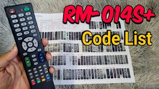 New Video RM014S Universal TV 📺 Remote Codes List  All TV Brands Codes rm014s Manual [upl. by Aerdma759]