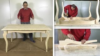 MESA DE MADERA ESTILO PROVENZAL FÁCIL DE HACER PASO A PASO [upl. by Dulcy]