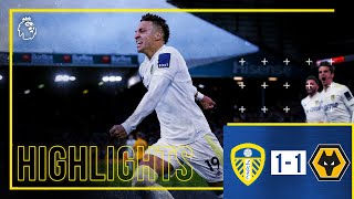 Highlights Leeds United 11 Wolves  Rodrigo penalty earns point at Elland Road  Premier League [upl. by Airamat612]