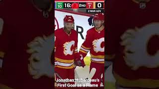 Jonathan Huberdeau First Goal With The Calgary Flames [upl. by Marijn]