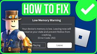 FIXED ROBLOX LOW MEMORY WARNING IOS  How To Fix Low Memory On Roblox [upl. by Donegan]