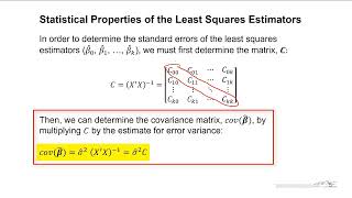 Statistical Properties of Least Squares Estimators [upl. by Emmer108]