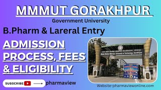 MMMUT Gorakhpur BPharm Admission 2024  Eligibility Fees amp Admission Process [upl. by Aztiram]