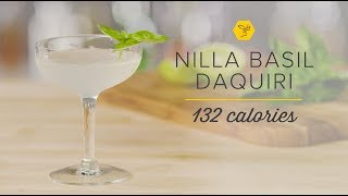 SKINNY Cocktail 💛 Nilla Basil Daiquiri  132 calories 💛 skinnycocktail mixology [upl. by Sucul112]