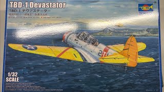 Trumpeter TBD1 Devastator 132 Scale Model Aircraft [upl. by Attayek]