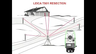 Leica Total Station TS01 Resection  Free Station [upl. by Bentley]