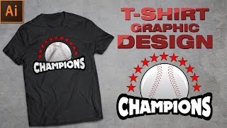 Illustrator Tutorial How to create Tshirt graphic design [upl. by Roosnam]