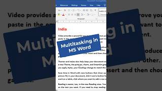 Master multitasking in MS Word with this awesome feature 🚀msword [upl. by Tamara]