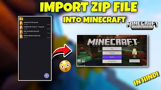 How To AddImport ZIP FILEMCPACK In Minecraft  Apply Process Of World ShaderAddonTexture Pack [upl. by Girard]