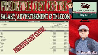 PREDEFINE COST CENTRE IN TALLY tally [upl. by Enitsenrae312]