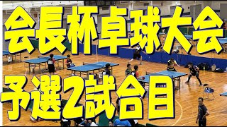 会長杯卓球大会 予選リーグ２試合目 [upl. by Ylsel]