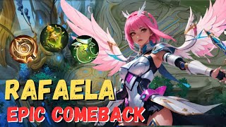 SUPPORT YOUR LOSING TEAM TO VICTORY USING RAFAELA  RAFAELA GAMEPLAY  MOBILE LEGENDS [upl. by Sherborn753]