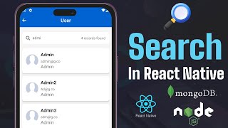 19 How to create search filter in React Native  Search through Flatlist  Search from API [upl. by Ydnac]