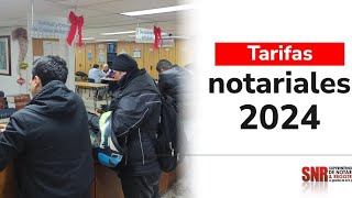 SNRConecta  Tarifas notariales 2024 [upl. by Sadye]