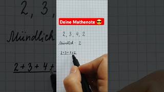 Easy Noten berechnen mathe mathematikfee mathenote zeugnisnote zwischennote [upl. by Imim]