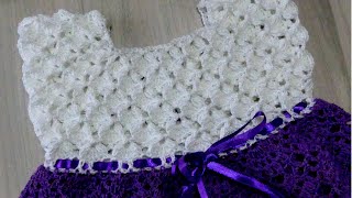 ✨ ¡Maravilloso Vestido para bebé a crochet Muy Fácil en Mi Rincón del Tejido [upl. by Clarance511]