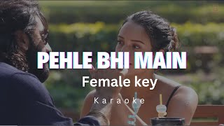 Pehle bhi mai  Female key  Karaoke  Animal  Vishal Mishra  Raj Shekhar [upl. by Revell]