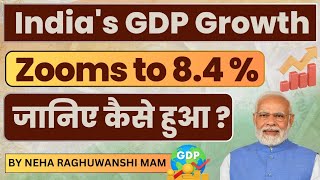 India GDP Growth 84   India Economic Growth 2024  GDP Growth Rate of India  By Neha Mam [upl. by Pegeen]