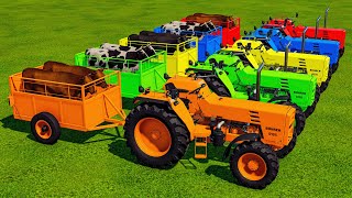 TRANSPORTING BULLS COLORED URSUS amp VALTRA TRACTORS WITH MAN TRUCKS  Farming Simulator 22 [upl. by Dnalyr293]