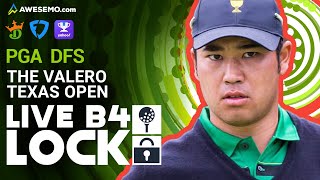 PGA DFS amp Fantasy Golf Picks Valero Texas Open Live Before Lock  DraftKings amp FanDuel [upl. by Arramahs482]