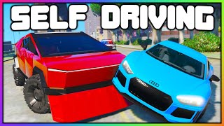 GTA 5 Roleplay  SELF DRIVING RAMP CYBERTRUCK vs COPS  RedlineRP [upl. by Atiuqehs738]