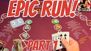 EPIC RUN 3 CARD POKER HIGH LIMIT PART 1 2 [upl. by Boleyn]