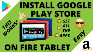 Download Google Play Store on Amazon Fire Tablet Free  THIS WORKS 2021 [upl. by Ilah]