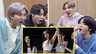 BTS REACTION TO BLACKPINK Pink Venom DANCE PRACTICE [upl. by Anifur]