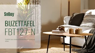 SoBuy Bijzettafel Set van 2丨Sofa Bijzettafel丨Salontafel丨Nachtkastje丨Slaapkamertafel丨FBT127N [upl. by Vasya]