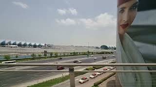 Dubai Al Rashidiya Centrepoint Metro Stn to Mall of the Emirates scenic train ride [upl. by Cuhp]