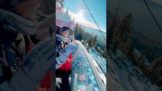 Watching the sunset at Heavenly Ski Resort on a lift during Thanksgiving Weekend 2024 [upl. by Hamlen]