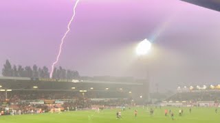 Wxm v Crawley 90th Anniversary of the Gresford mining disaster  minutes silence amp huge storm [upl. by Lemal]