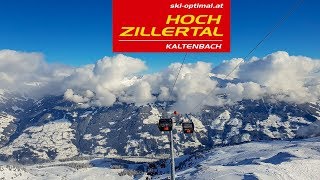 Skifahren Kaltenbach Hochzillertal Wedelhütte zur Kristallhütte [upl. by Fidelio]