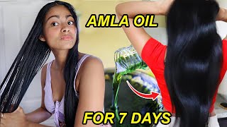 I tried AMLA on my hair for 7 days amp THIS HAPPENED before amp after results [upl. by Rosol]