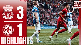 Highlights Liverpool 31 Darmstadt  Salah Jota amp BRILLIANT Luis Diaz flick [upl. by Uba]