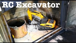 Radio Control Excavator Cleans The Fireplace [upl. by Grados]