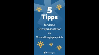 Selbstpräsentation – 5 Tipps fürs Vorstellungsgespräch shorts [upl. by Gilson9]