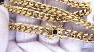 Gold Miami Cuban Chain  3x Gold Wrapped  8MM  Stainless Steel [upl. by Britteny]