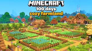 I Spent 100 Days Building the Ultimate Cozy Farm in Minecraft [upl. by Cirilo]