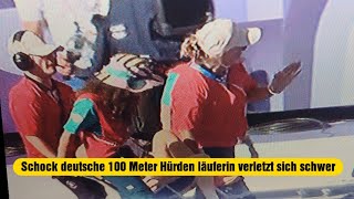 olympische sommerspiele 2024 100 m Hürden der Frauen Sophie weissenberg verletzt sich schwer [upl. by Darken327]