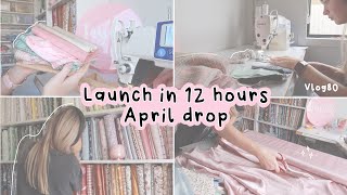 getting april launch ready in 12 hours  making all the scrunchie shopify orders studio vlog 80 [upl. by Padget]