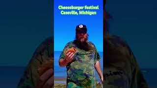 Pizza Cheeseburger caseville cheeseburger michigan puremichigan pizzaburger foodfestival [upl. by Violette]