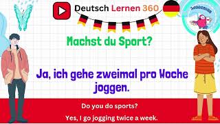 deutsch lernen mit dialogen  50 Fragen und Antworten auf Deutsch – Perfekt für Anfänger A1 [upl. by Troyes183]