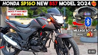 Honda sp 160 New 2024 Model red colour Bs7 New 😍features price mileage review s [upl. by Laup]