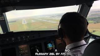 A340 LANDING AT PARIS CDG AIRPORT COCKPIT VIEW [upl. by Ylek842]