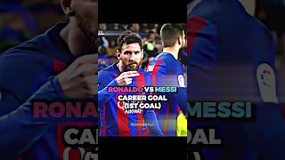 Ronaldo vs Messi First Goals in Professional Football football ronaldo messi shorts [upl. by Aerb]