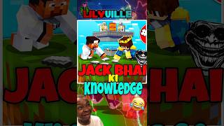 Jack Bhai ki Knowledge 🗿 gamerfleet minecraft shorts [upl. by Aneetsirk]