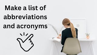 How to quickly make a list of abbreviationsacronyms Word and others [upl. by Nirok]