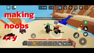 bullying noobs in roblox bedwarwatch till the end [upl. by Nguyen]